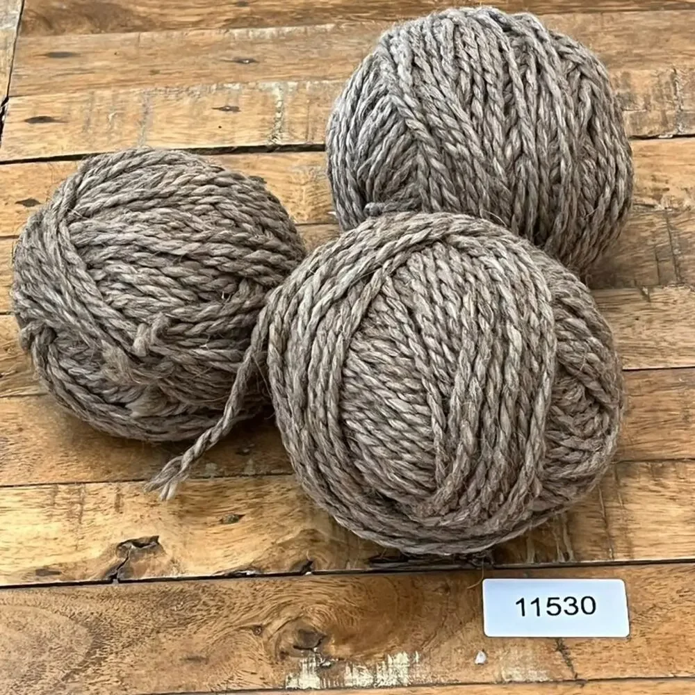 Natural 2 Ply Wool Yarn Ball Handspun Handmade 300 Grams